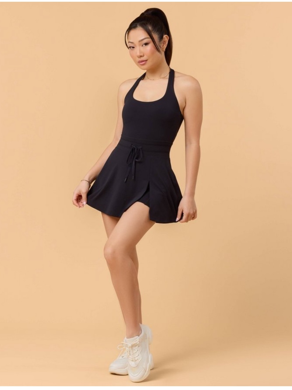 Blogilates Game Set Match Dress Black Tennis Golf Activewear Dress Size L NWT